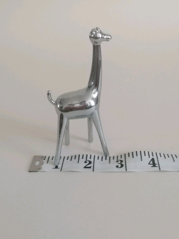 image for  Vintage metal, Funny ringholder, Giraffe. 