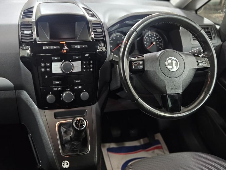 2012 12 VAUXHALL ZAFIRA 1.6 16V DESIGN MPV 5DR PETROL MANUAL EURO 5 (SNAV) (115 