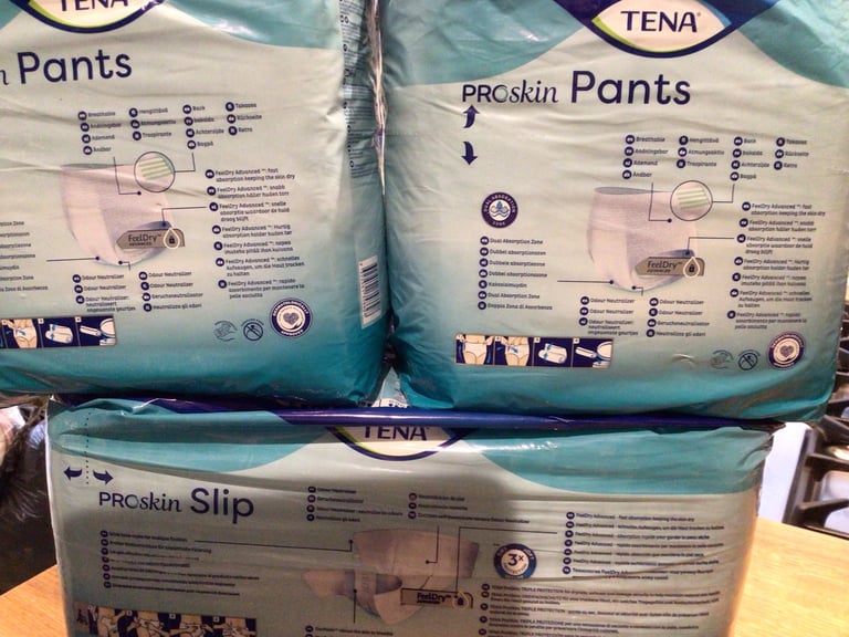 2 packs of XL Tena Proskin Pants super absorbency 