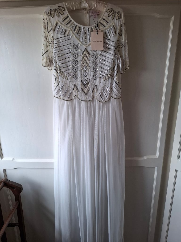 image for Stunning Miss Selfridge beaded white maxi/ wedding dress