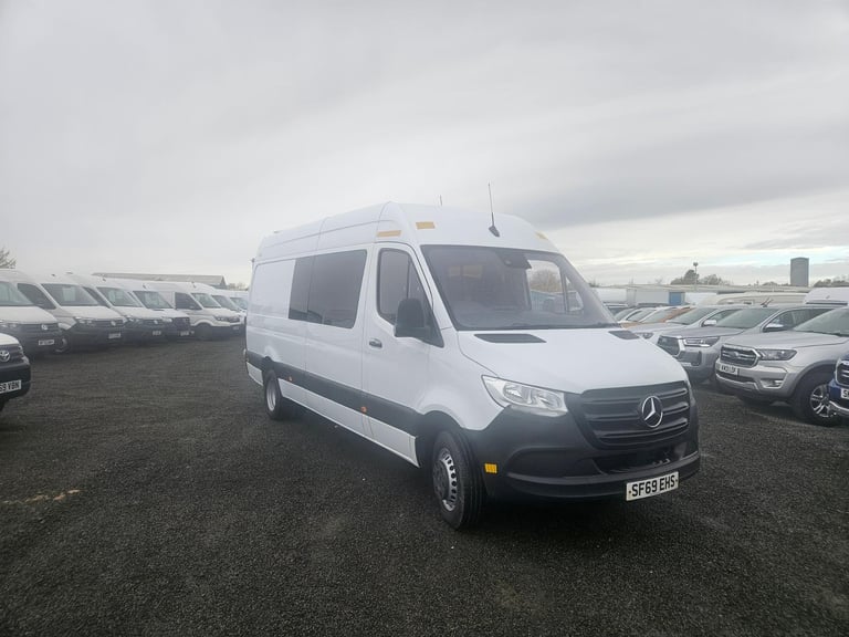 2019 ON 69 PLATE MERCEDES BENZ SPRINTER 516CDI 5OT RWD 160BHP LWB CREW VAN ULEZ 