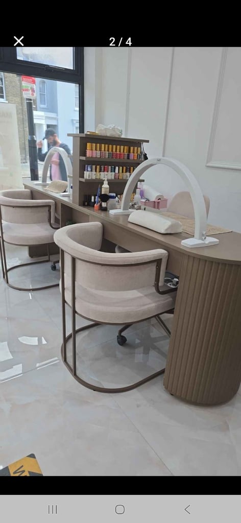 image for Manicure and pedicure table and chairs beauty salon