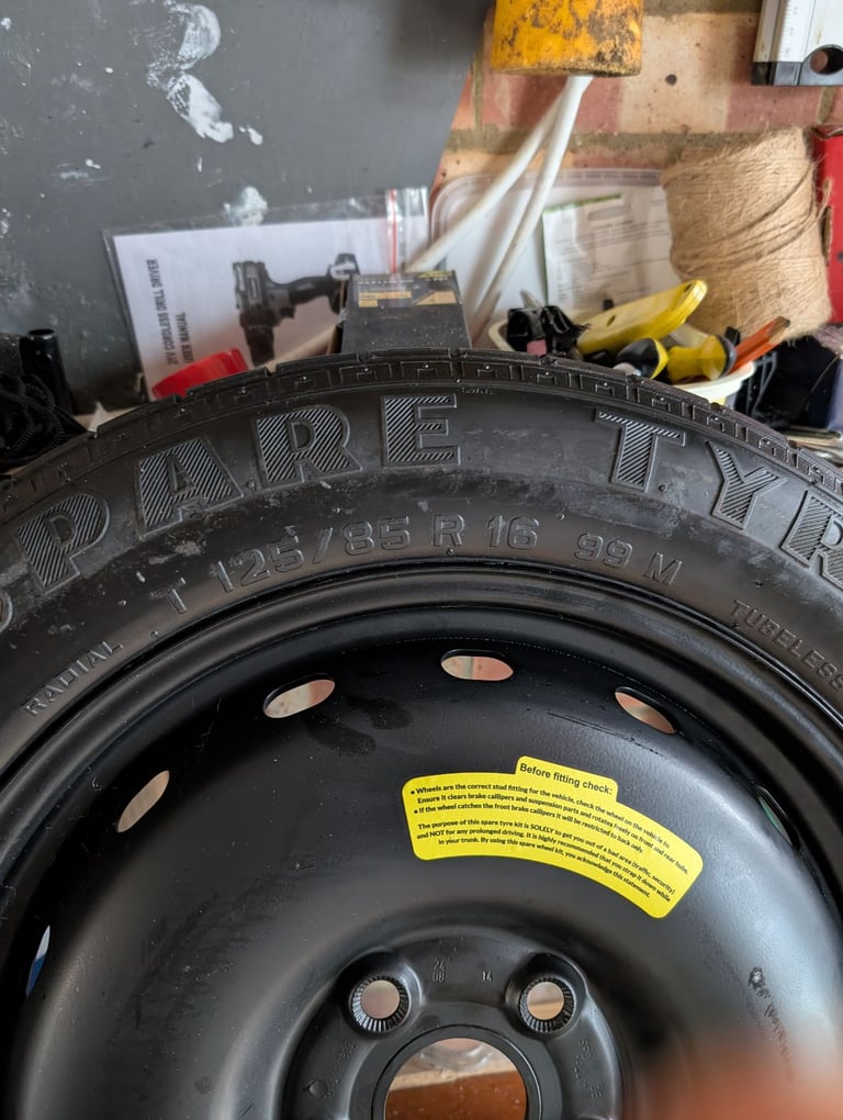 16" space saver tyre and tools