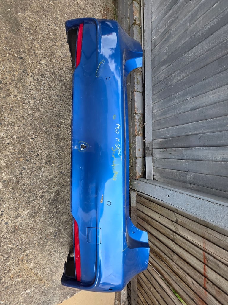 Bmw F30 M Sport Back Rear Blue Bumper Breaking Parts