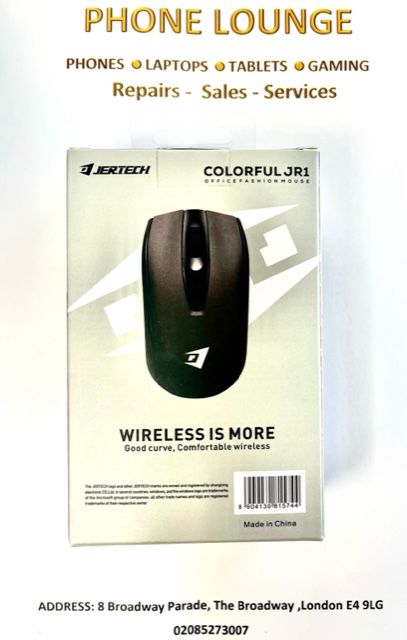 Jertech Wireless Optical Mouse 1200dpi suitable for laptops, pc, mac