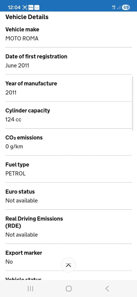 Moto-Roma, SK, 2011, 124 (cc)
