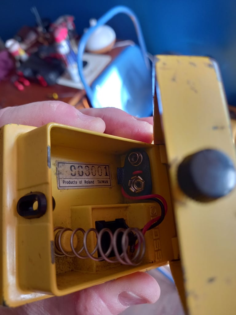 Vintage 1980s Boss Turbo Overdrive OD2 guitar effects pedal. 