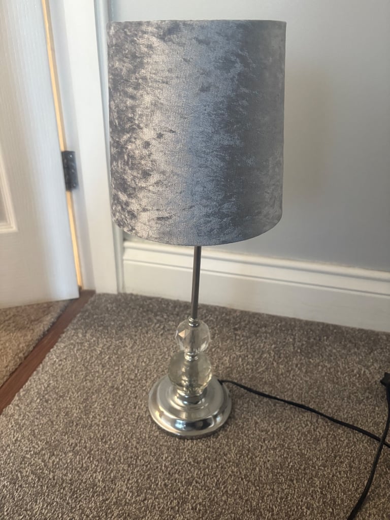 image for Table lamp ideal for bedroom crushed velvet shadd