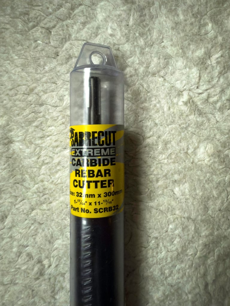 SabreCut Professional 32mm x 300mm Rebar Cutter Fixed SDS Carbide Drill Bit Shan