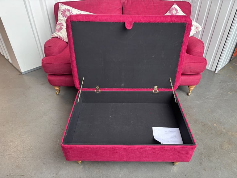 Laura Ashley 3 seater sofa and storage footstool ! Immaculate as new ! 