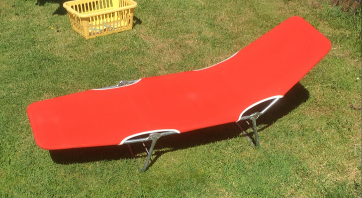 Vintage Red Sun lounger 