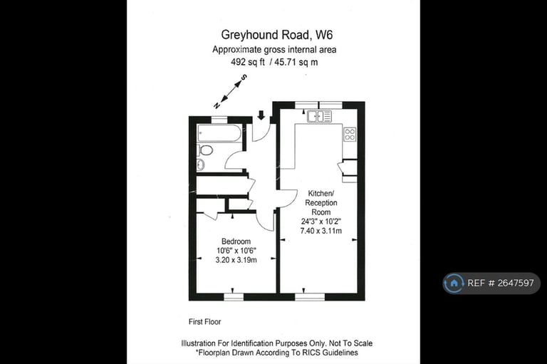 1 bedroom flat in Greyhound Road, London, W6 (1 bed) (#2647597)