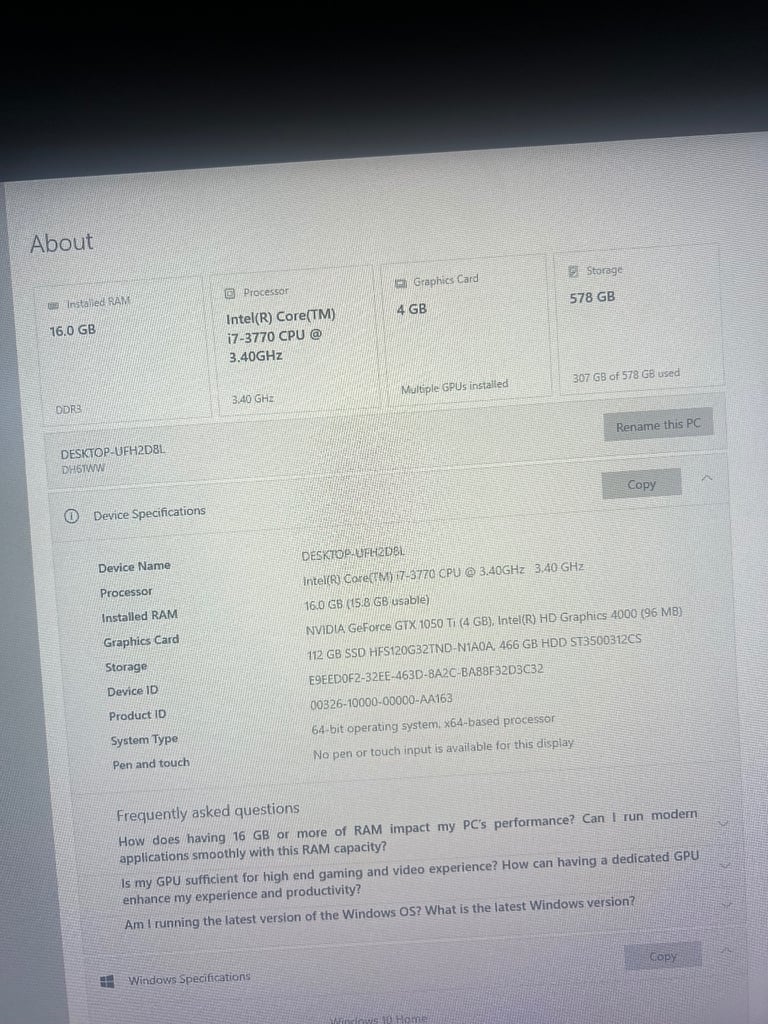 Gaming pc full set up 