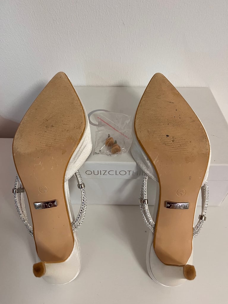 White wedding shoes