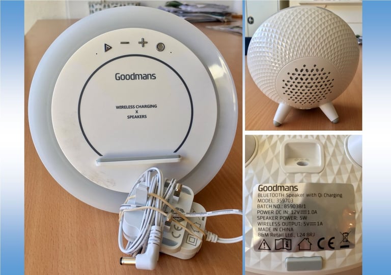 Goodmans Bluetooth Speaker with Qi Charging, Working 👉£15👈