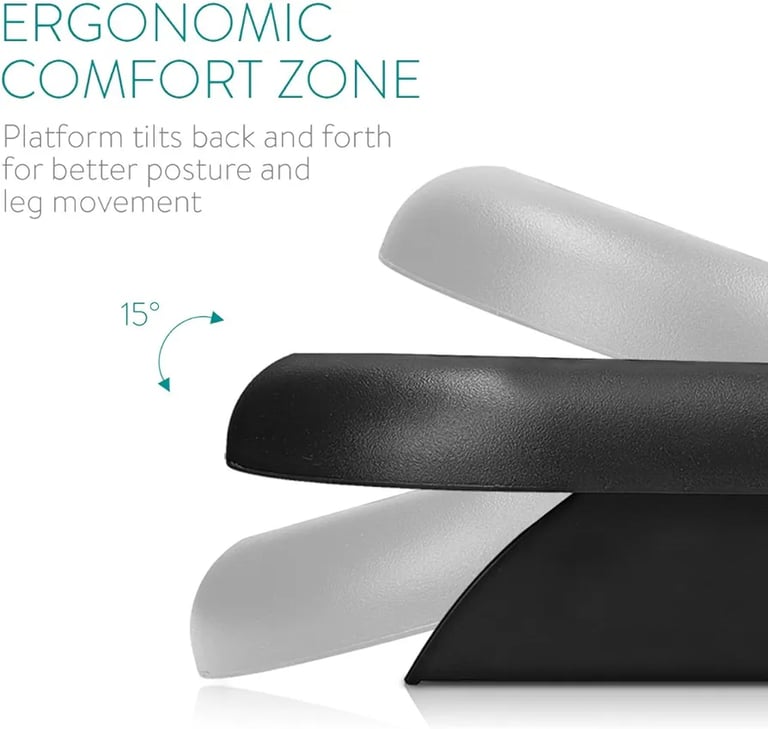2 Ergonomic Adjustable Foot Rest Under Desk Office 