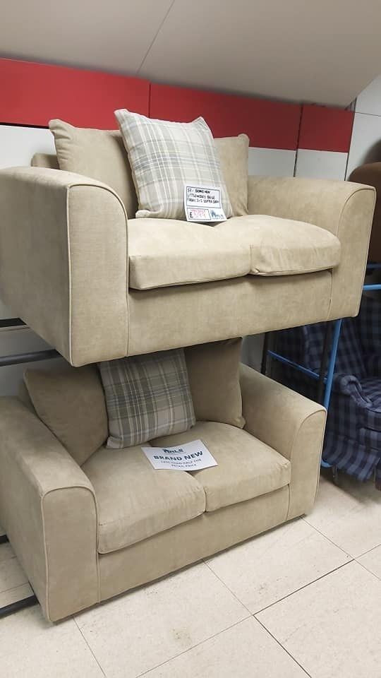 3-2 Seater Plush Velvet Dylan Sofa set - Corner sofa - Grey Color & Cream Color Available COD