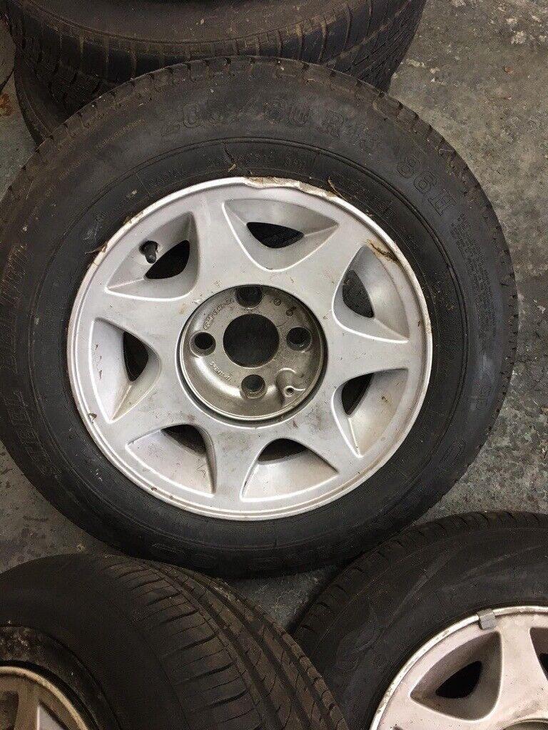 Ford Capri 13 alloys tyres x 4 all hold air size 205/60R/86h