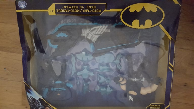 spin master dc bane vs batman figures & moto tank with accessories boxed new other