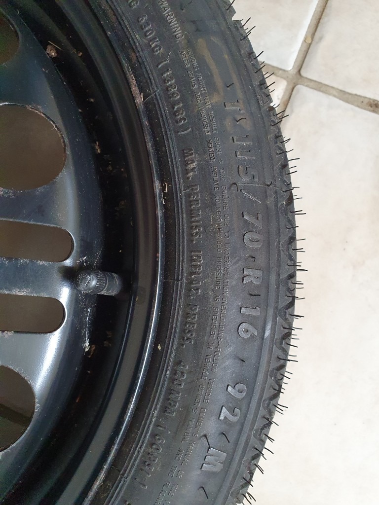  Astra H range car - Spacesaver Spare wheel 