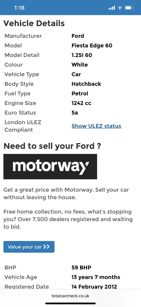 Ford, FIESTA, Hatchback, 2012, Manual, 1242 (cc),5 doors - Image 10