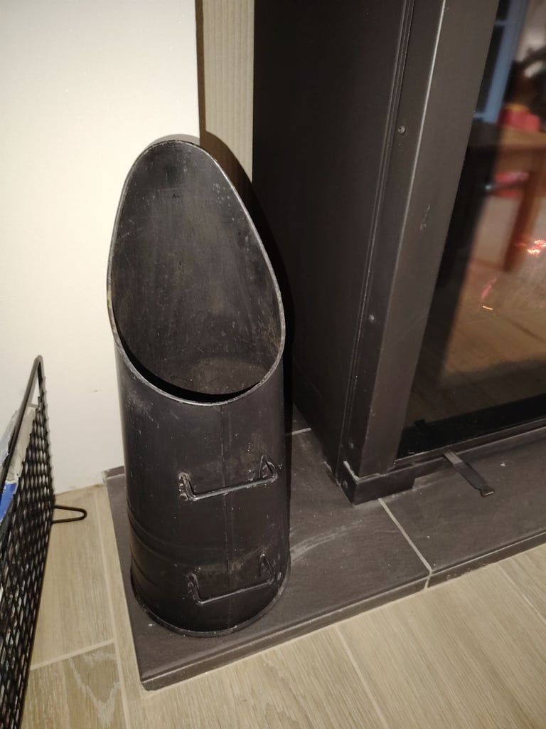 Black Coal Hod Bucket Scuttle Fireplace Fire Side  49cm