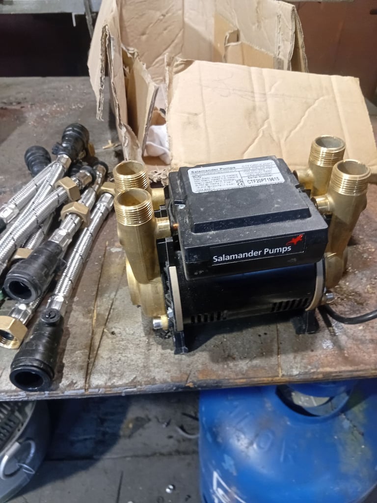 new SHOWER PUMP SALAMANDER CT FORCE 20PT 2 BAR TWIN IMPELER SHOWER PUMP