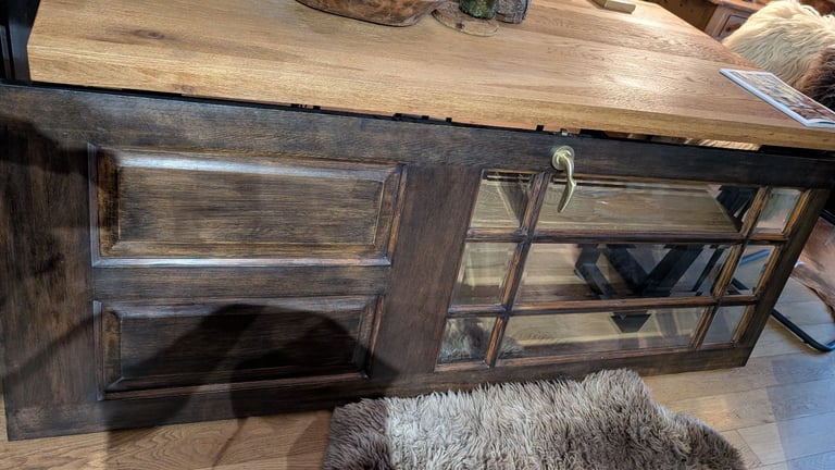 Pine internal glazed door 