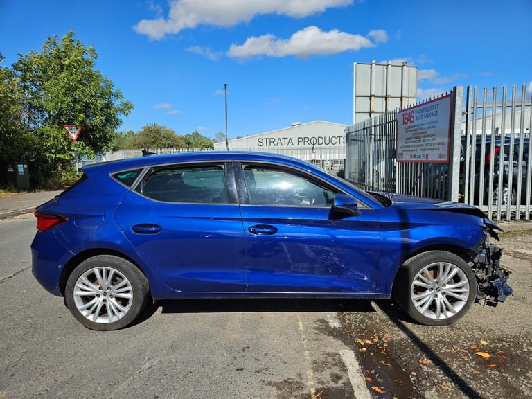 2021 21  SEAT LEON 1.0 TSI EVO SE Dynamic 5dr Blue Damaged Salvage