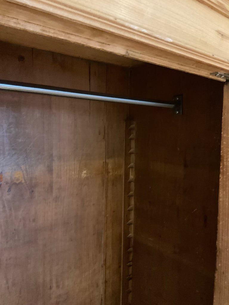 Antique French Pine Housekeepers Cupboard/ Wardrobe C1860 -1870