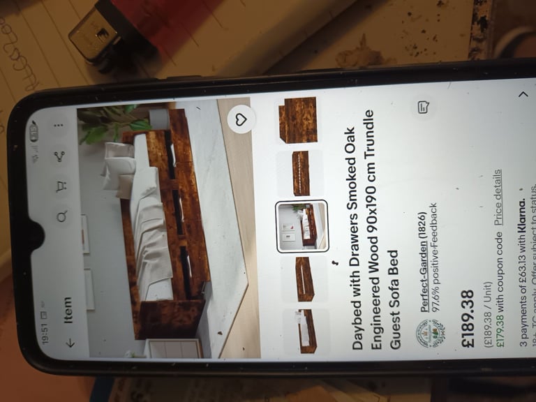 image for Vidaxl smoked oak sofa bed 