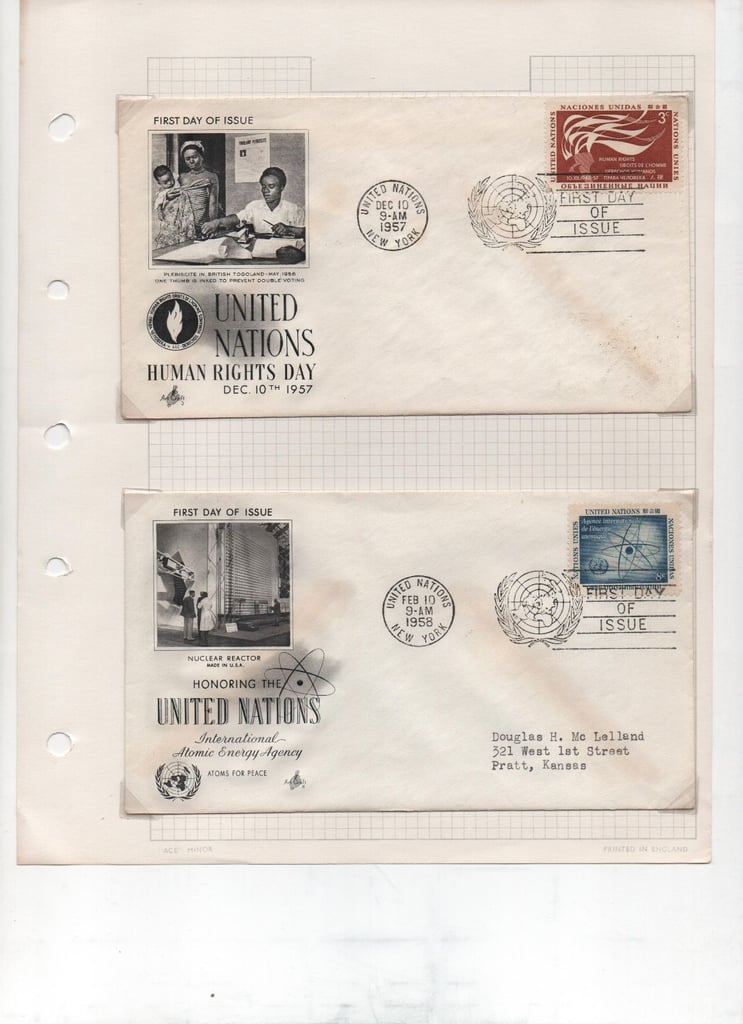 186 United Nations first day covers