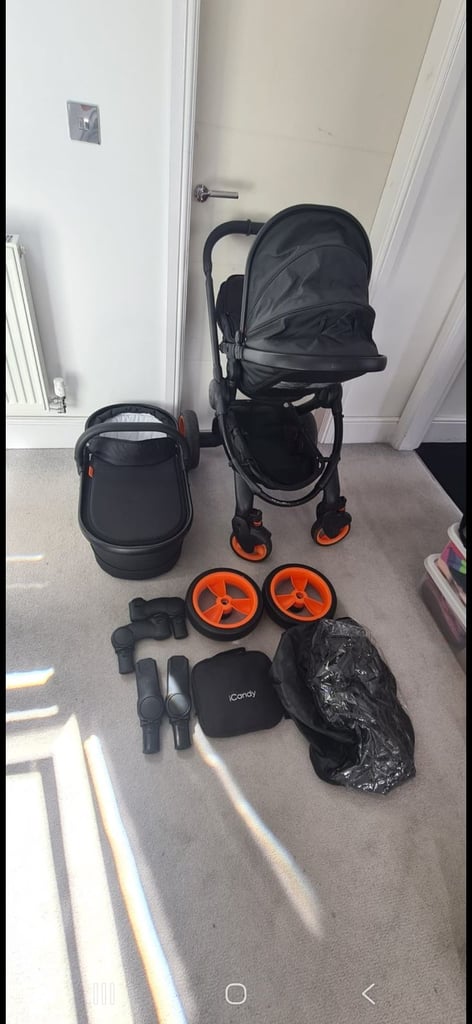 ICandy Peach 5th Anniversary Limited Edition Designer Collection (DC) pram Orange and Black