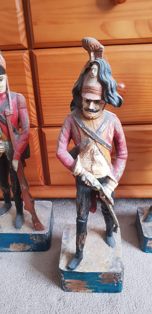 Three wooden carved sculptures 