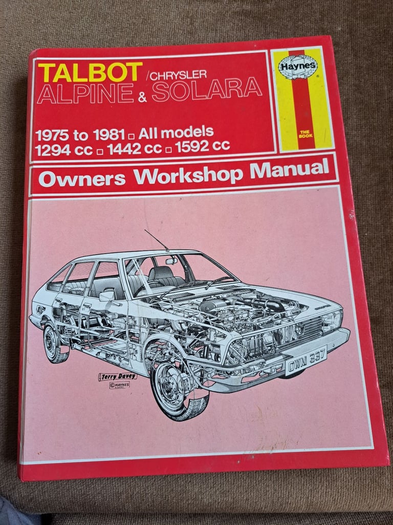 image for Haynes workshop manual for Alpine and Solara cars 