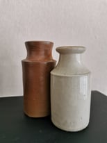 Vintage Stoneware bottles original boho bohemian 