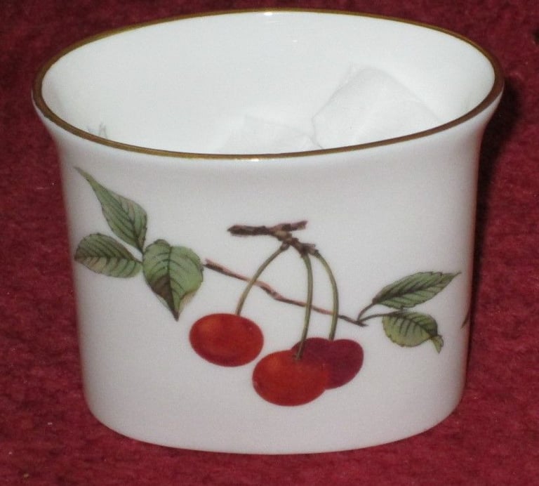 ROYAL WORCESTER TOOTH PICK HOLDER, 'ARDEN' - FRUITS DESIGN , VGC