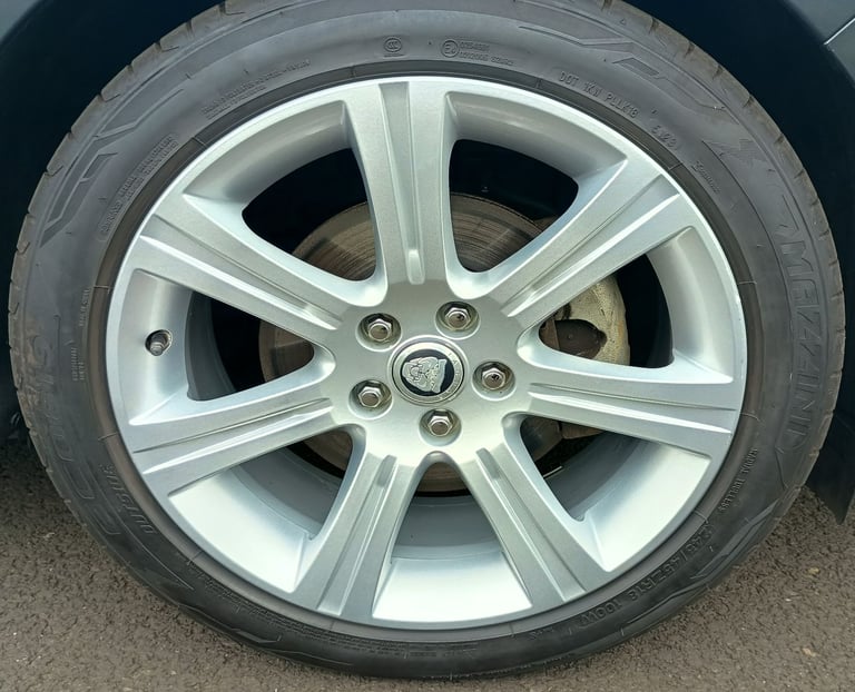 18" JAGUAR XK COUPE ALLOYS 5x108 8.5J/9.5J SPLIT WIDTH WHEELS EXCELLENT TYRES XF XE XJ