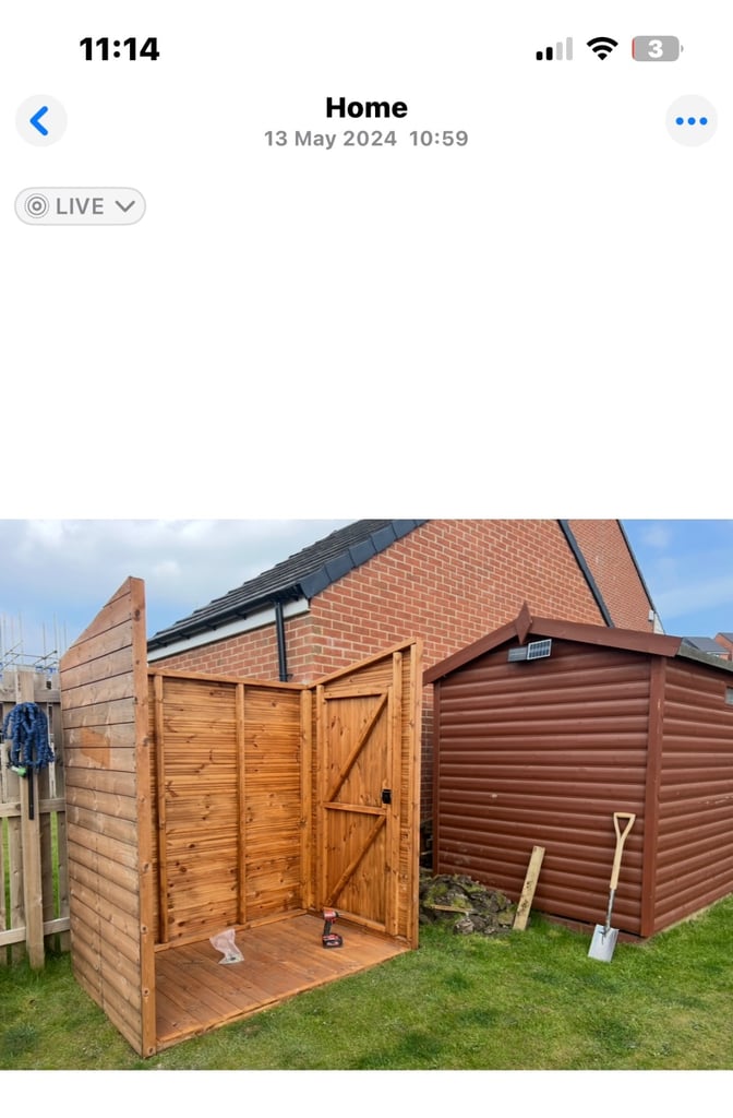 Garden Bar - Pent Shed with Hatch High Quality with Rubber Roof - Optics - Great for BBQ’s