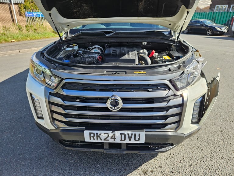 2024 24 KGM MUSSO 2.2 Double Cab Pick Up LWB Saracen Plus Auto Damaged Salvage