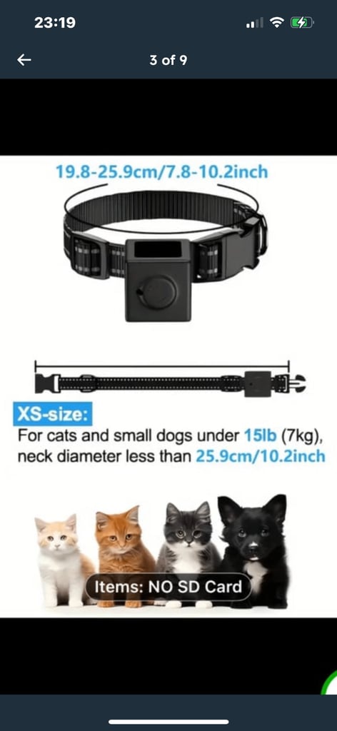 Cat/pet cam collar camera 