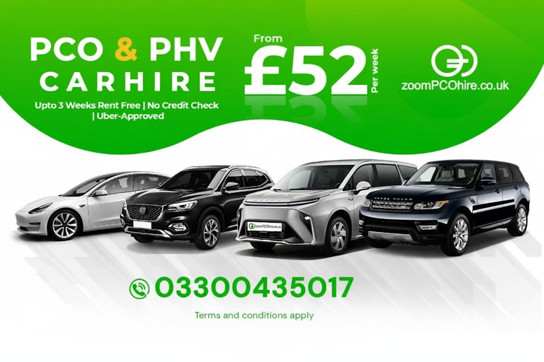 PCO Car Hire Rent to Buy 7 8 9 Seater Tesla Mercedes BMW UberXL Exec Lux Wheely Blacklane