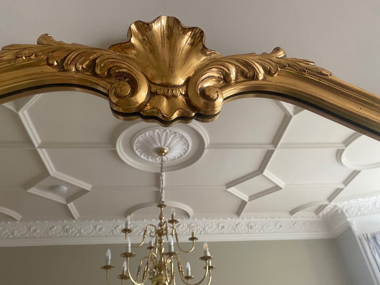 Stunningly attractive antique gold mirror