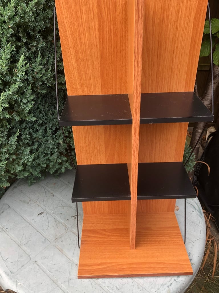 Light coloured wood  cd. Dvd  book stand