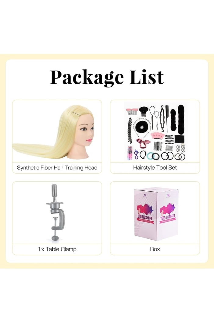 Neverland Training Head 30 Inch Professional Hairdressing 100% Synthetic Fiber 