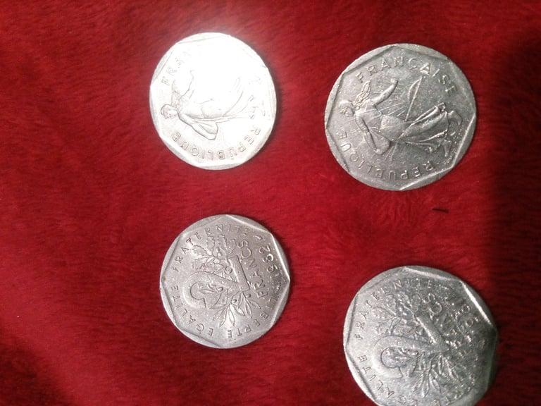 4 Rare France 1979 to 1982 coins 