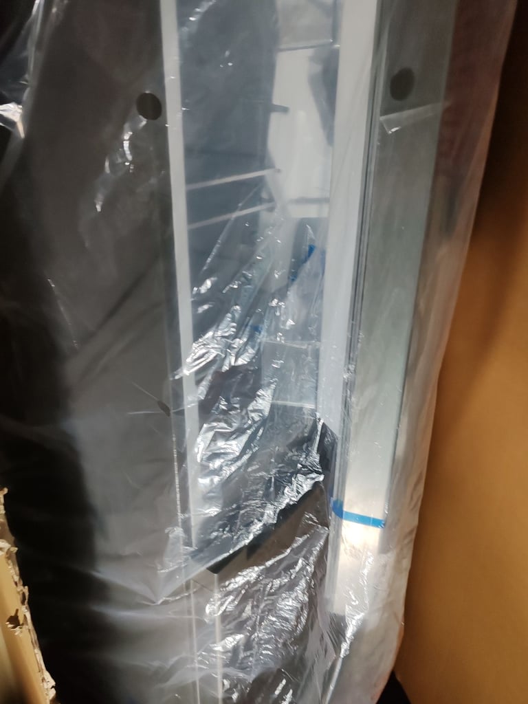 image for Never used just oot the box fridge freezer Silver