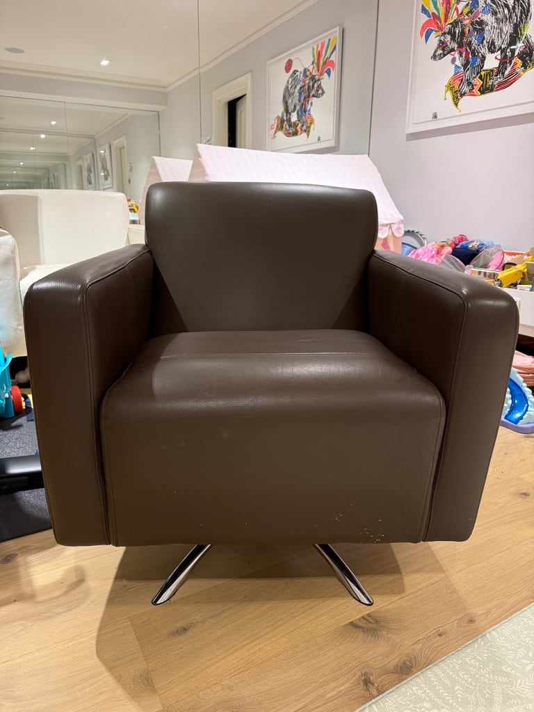Heal’s leather armchairs x 2