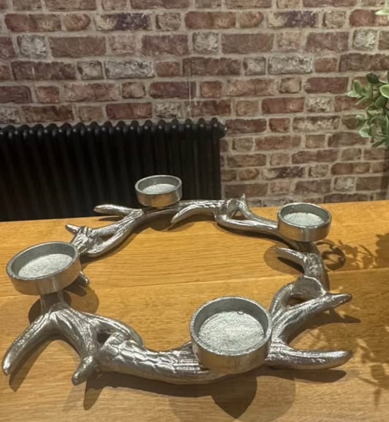 image for Laura Ashley candle holder antler 
