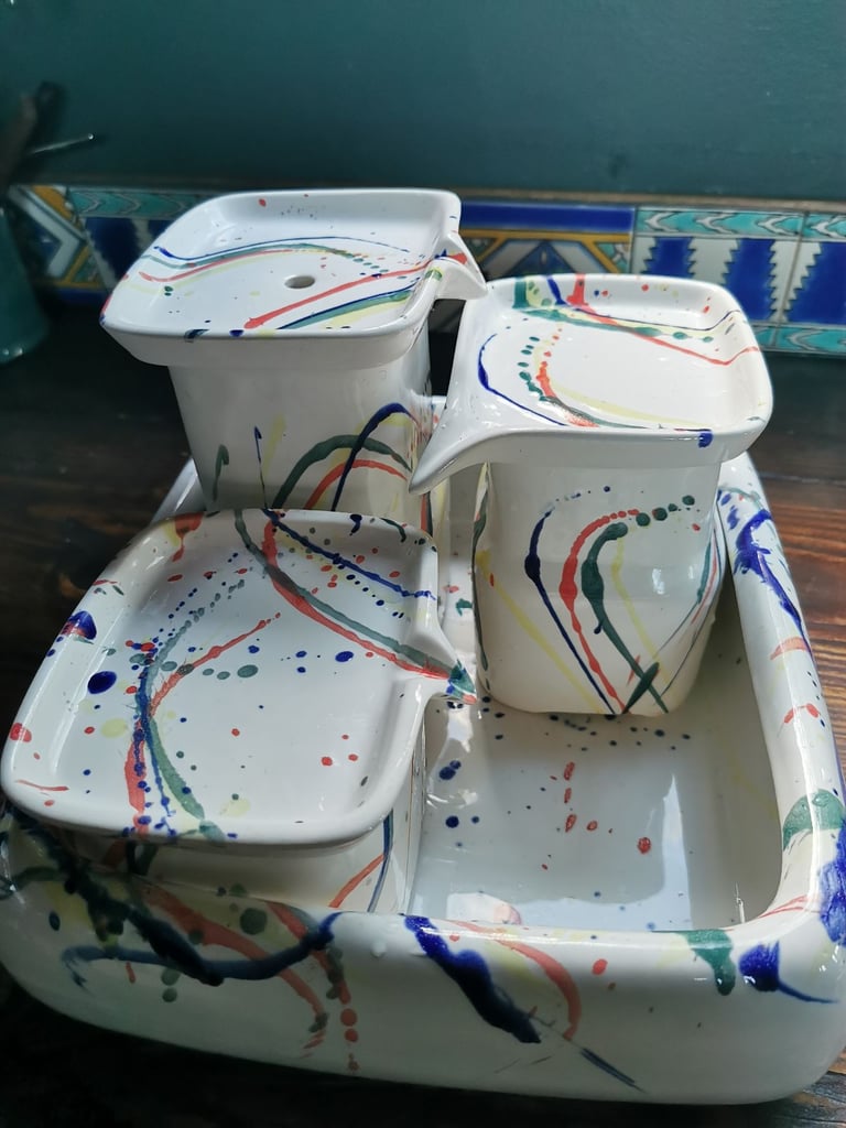 Miaustore large ceramic cat fountain (no pump) 